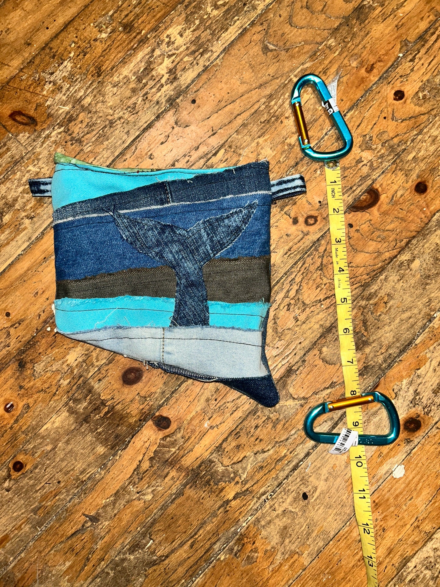 Textile Art "Whale Tail" Pouch