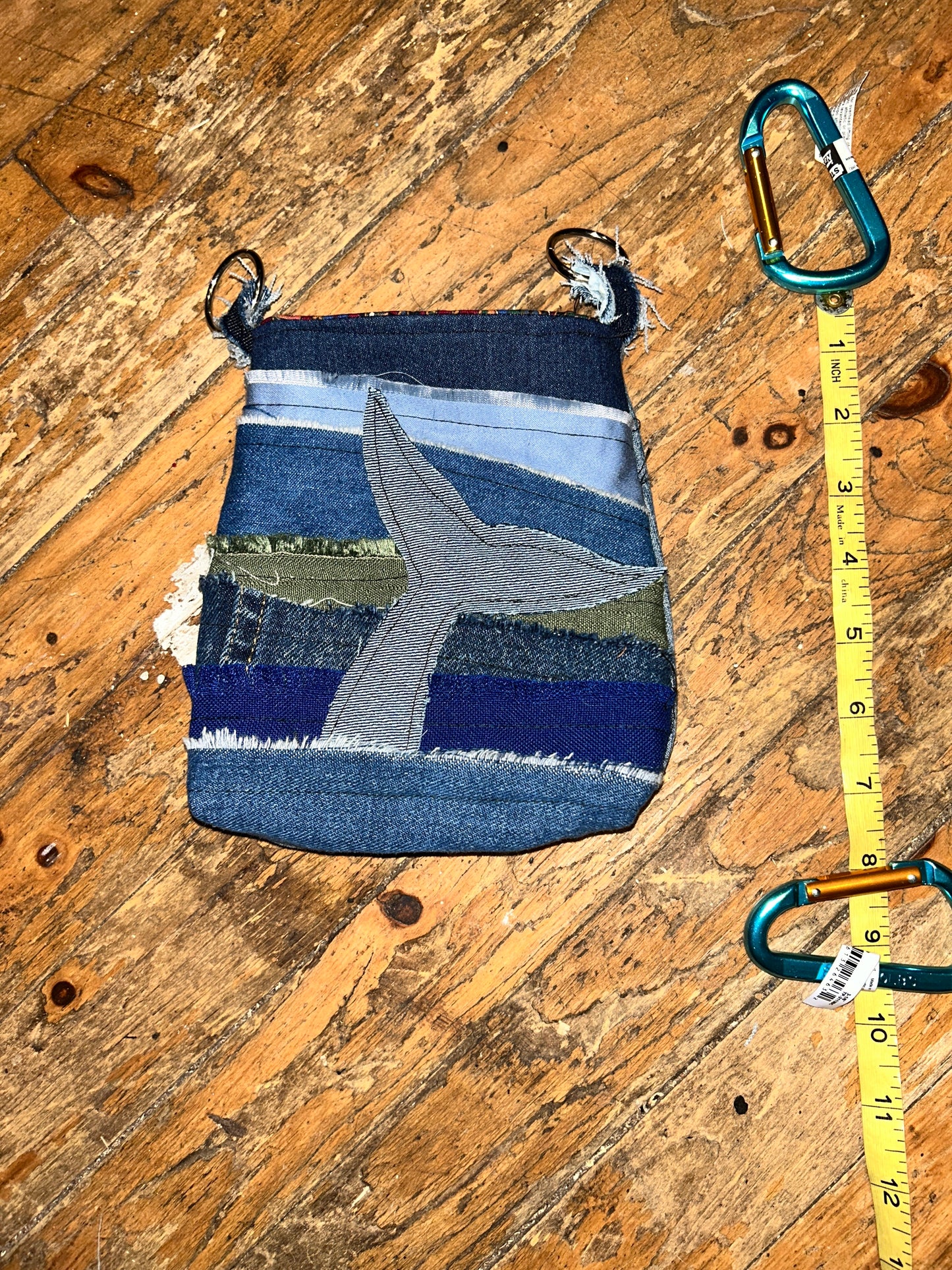 Textile Art "Whale Tail" Pouch