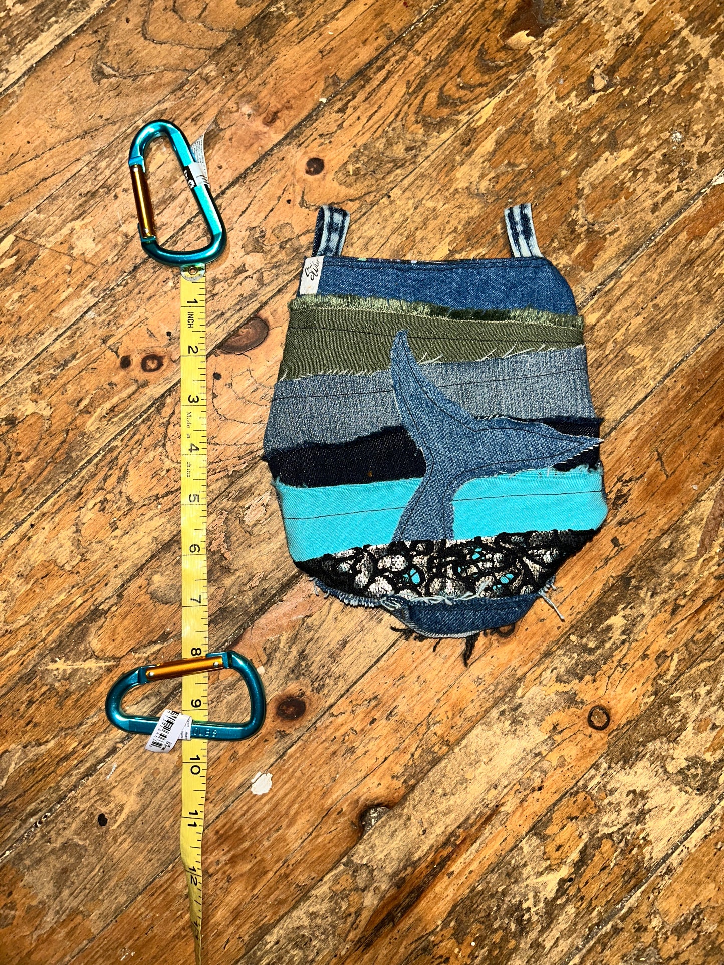 Textile Art "Whale Tail" Pouch