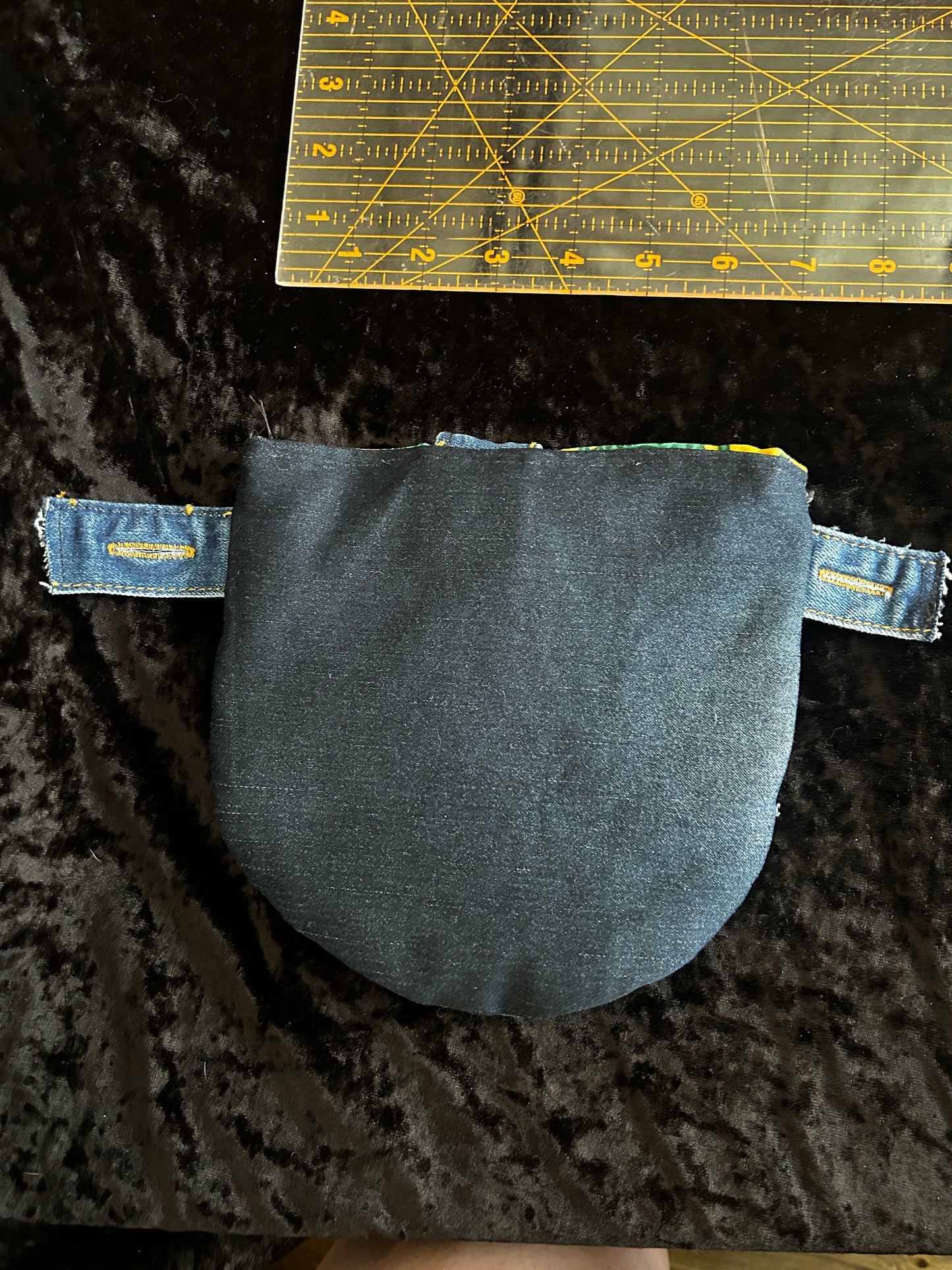 Textile Art "Whale Tail" Pouch