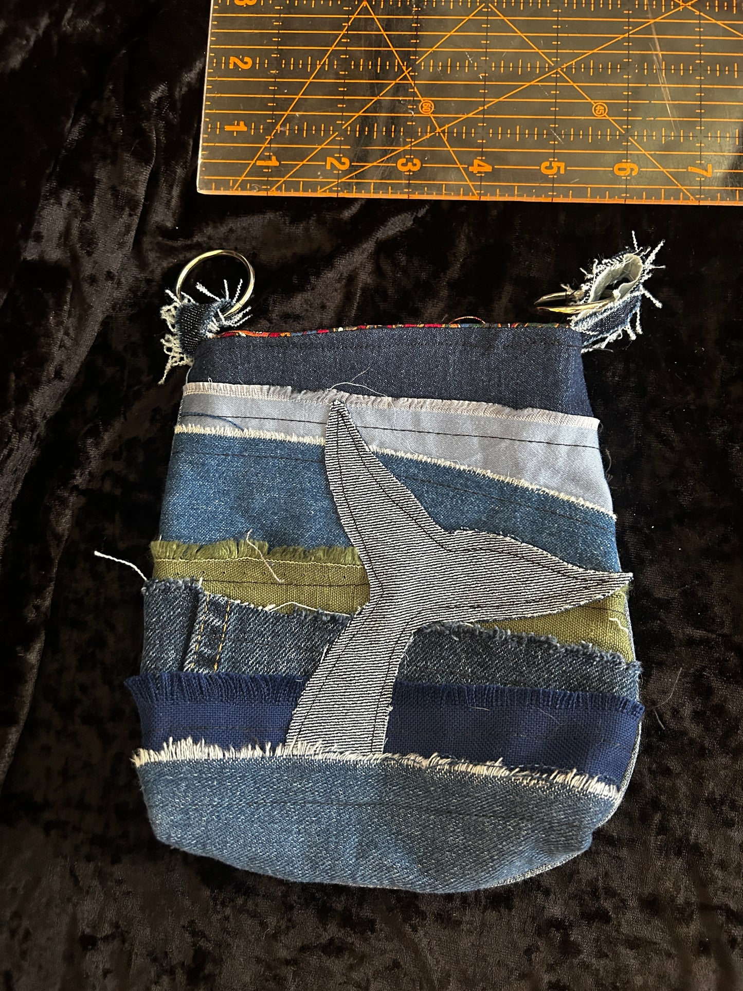 Textile Art "Whale Tail" Pouch